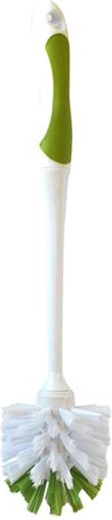 Plastikinis WC šepetys be laikiklio, baltai žalias 7,5 × 32 cm