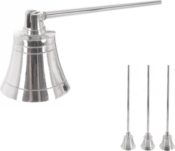 Sidabrinis metalinis žvakių gesintuvas 24 cm
