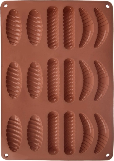 Silicone mold for cookies and pralines, brown 33 × 24.5 × 1 cm