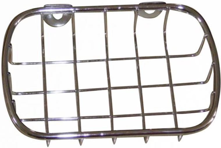 Chrome-plated metal soap holder 9.2 × 14 × 3 cm