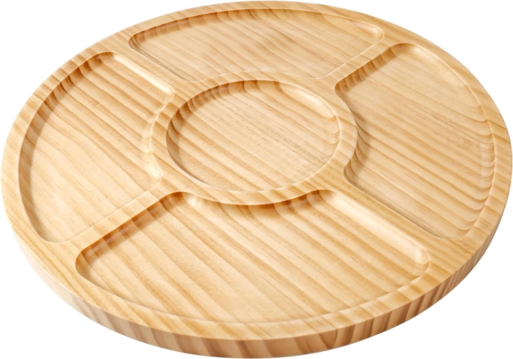 Rotating bamboo serving board Renew Force with 5 compartments - 1 piece