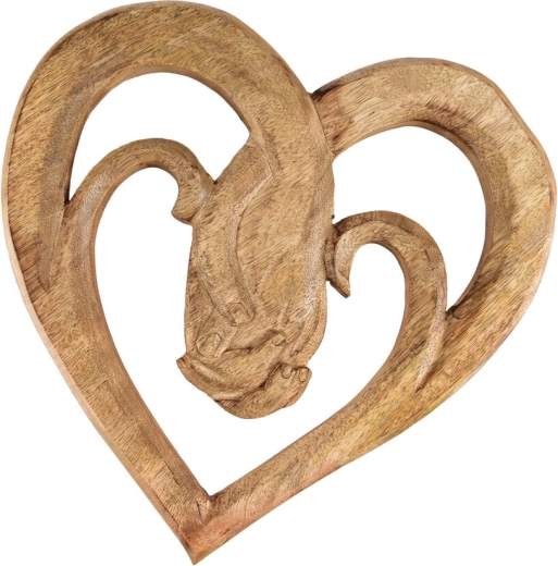 Heart in Hands Mango Wood Decoration