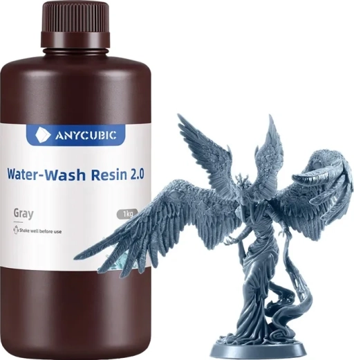 Anycubic Water-Wash Resin 2.0 pilka derva 3D spausdinimui