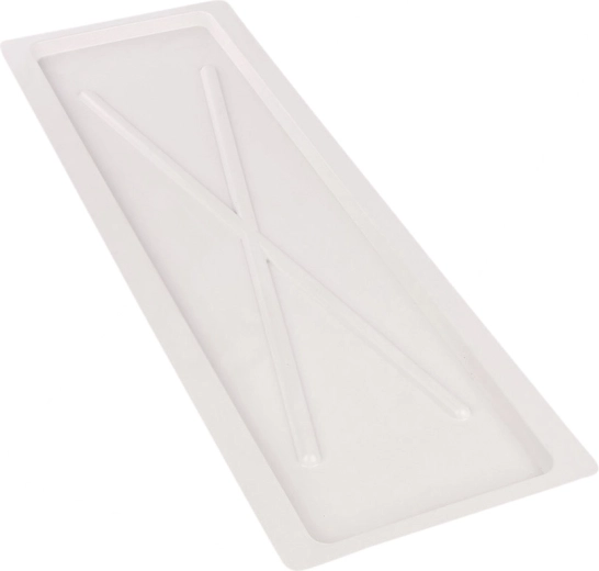 Metpol balta nusausinimo lėkštė (padėklas) plati 75 × 24,7 cm, skirta 80 cm virtuviniam indų džiovintuvui