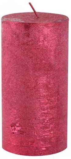 Rustikinė žvakė Provence raudona 12 cm