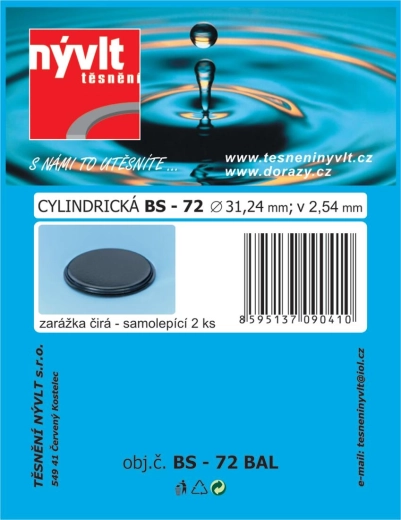 Savaime prilimpantys skaidrūs cilindriniai amortizatoriai 31,2 × 2,5 mm (2 vnt.)