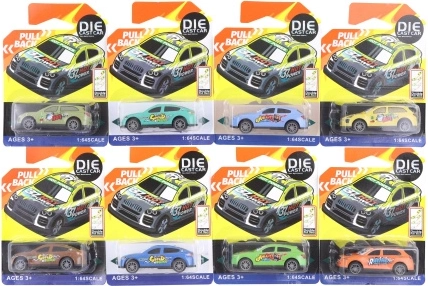 Metalinis automobilis su atbulinės eigos (pull-back) mechanizmu