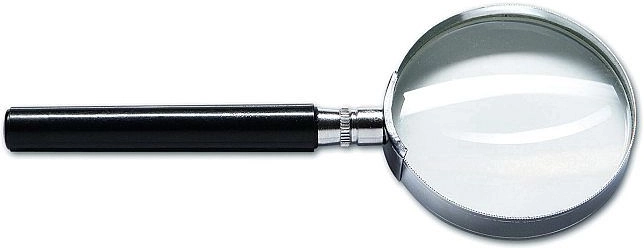 CONCORDE magnifying glass with metal frame, diameter 75 mm