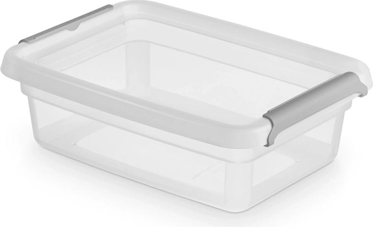 Basestore plastic container with clip-lock lid 1 l