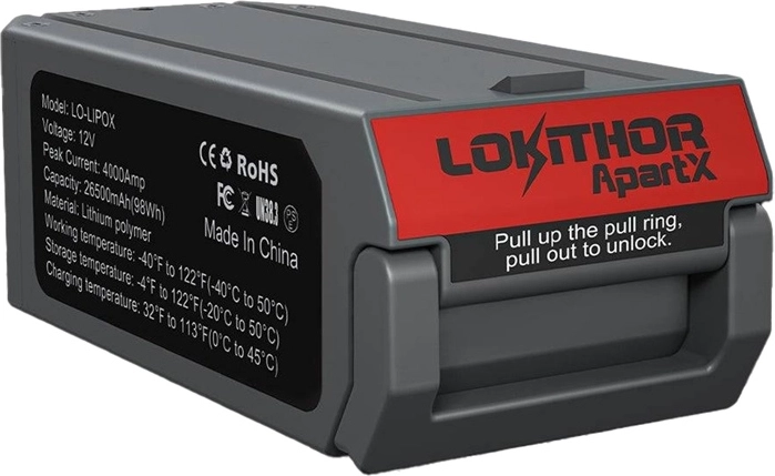 Lokithor baterija LO-LIPOX, skirta ApartX, 98 Wh