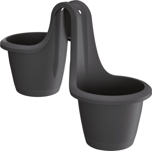 Respana Twins Hanging Planter 46.3 cm, Anthracite