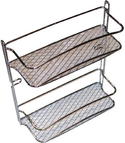 Bathroom Shelf STAR, 2 tiers, chrome, 23 × 10 × 26 cm