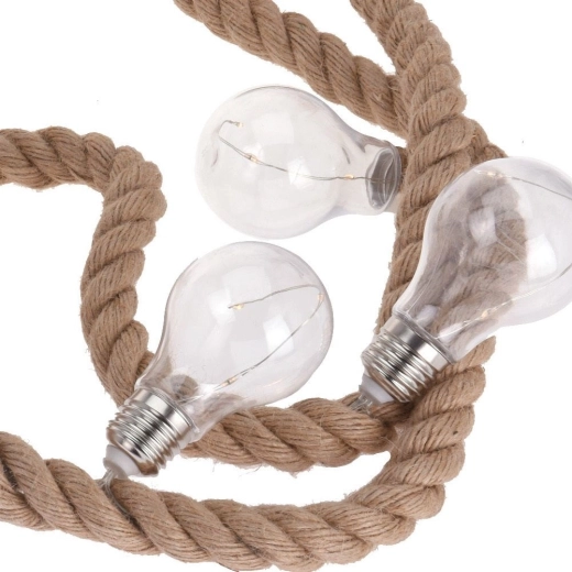 Šilta šviesa: 30 LED 10 skaidrių lempučių