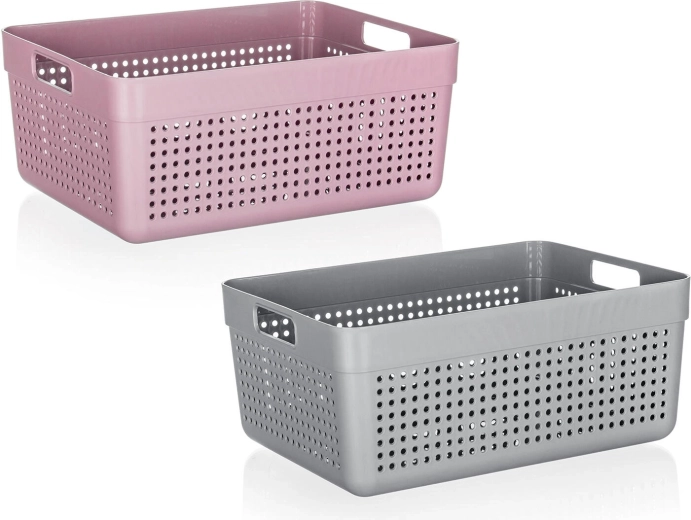 Plastikinis organizatorius TERRA 32,5 × 23,5 × 14 cm – spalvų miksas