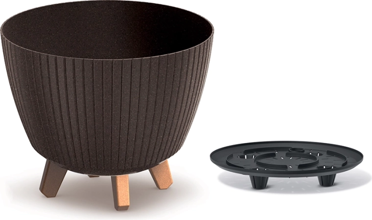 Vazonas Lamia Eco Wood 28,8 cm – kava