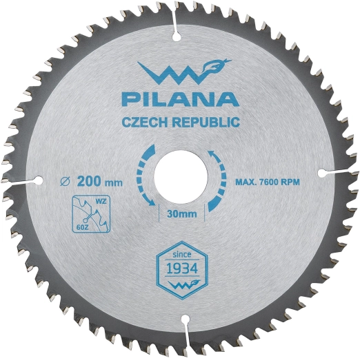 Saw blade PILANA SK 5255 WZ 200 × 2.2 × 30, 60 teeth