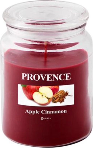 Scented glass candle apple and cinnamon PROVENCE 95 hours