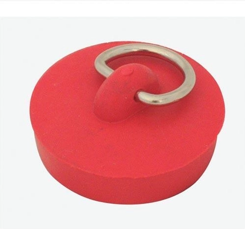 Colored rubber sink plug 39 mm with half-ring
