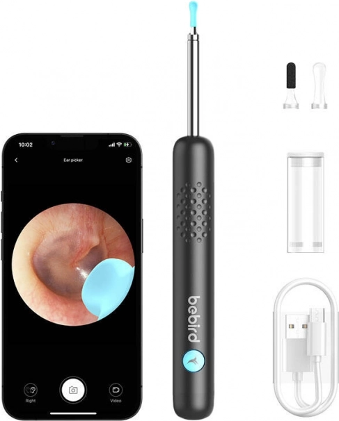 Otoskopas su kamera Bebird R1 juodas