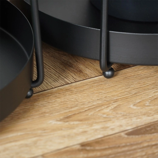 Removable trays with raised edge