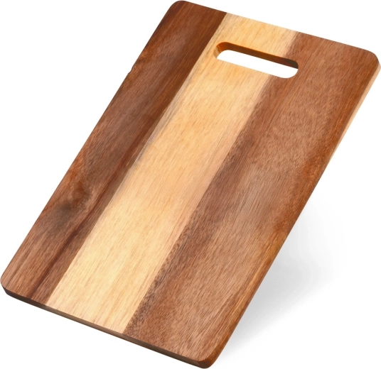 Akacijos medienos pjaustymo lentelė 30 × 20 cm su rankenėle