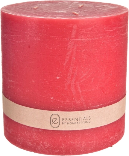 Red decorative candle, large format 14 × 14 × 14 cm
