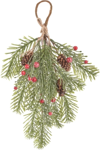 Hanging decorative berry sprig 37 cm