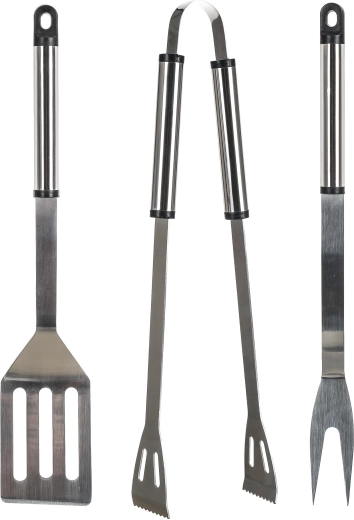 Stainless Steel BBQ Tool Set, 3-Piece