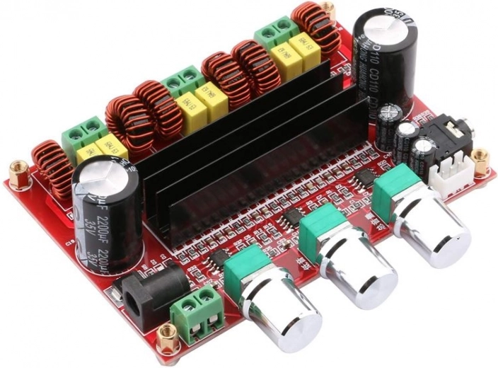 Galinga 2.1 konfigūracija: 2×80 W + 100 W subwooferiui