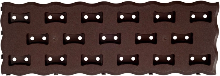 Modular garden bed walkway, brown plastic 60 × 20 cm (8 pcs, 0.95 m²)