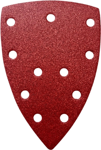 Abrasive cutout 100 × 150 × 150 mm, grit 120, 11 holes, hook-and-loop (5 pcs)