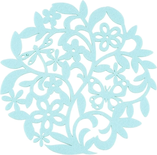 Round felt placemat 30 cm – “Mint Meadow”