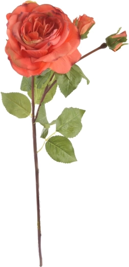 Artificial Orange Rose 52 cm