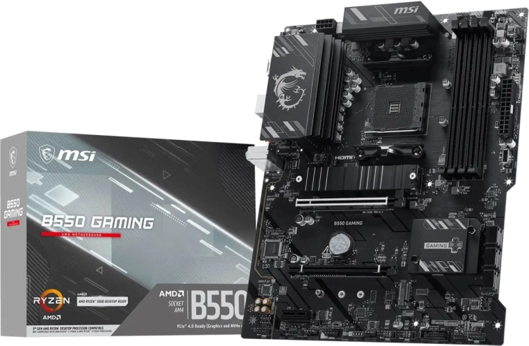 MSI B550 gaming motherboard AM4 ATX