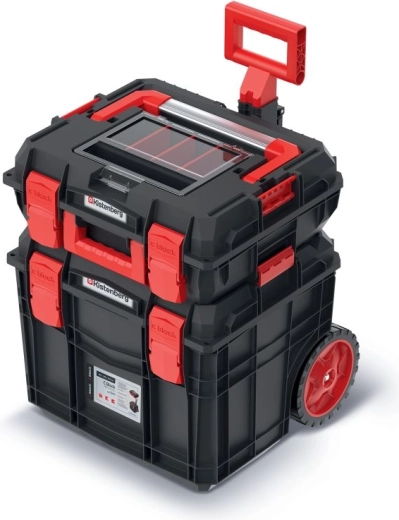 C Block Pro/Alu Log wheeled tool case set, black