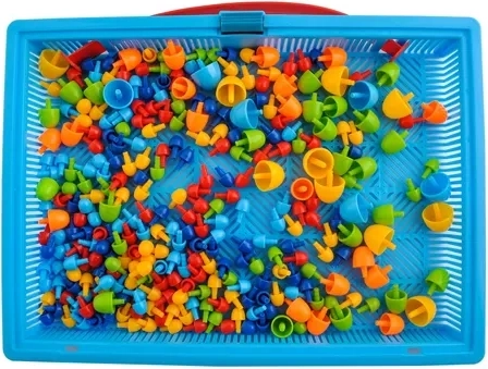296 colorful pieces in 3 sizes