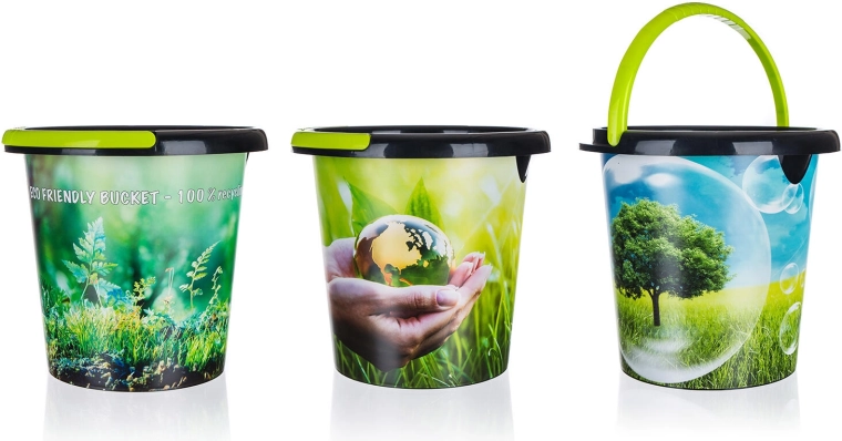 ECO kibiras su snapeliu 5 l iš perdirbto plastiko