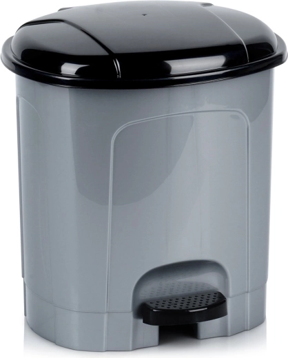 Plastikinė šiukšliadėžė su pedalu 5,5 l pilka