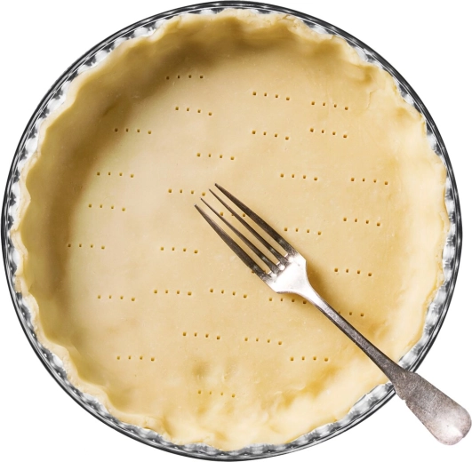 Ideal for blind-baking the crust without bubbles