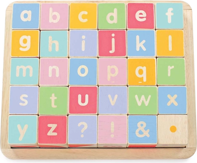 Medinės edukacinės ABC kaladėlės Le Toy Van