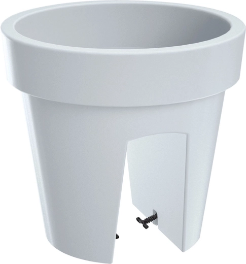 Gėlių vazonas turėklams Lofly Railing 24,5 cm, baltas