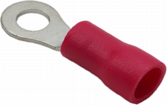 Izoliuotas kabelio antgalis su žiedu 4,3/1,7 mm, raudonas