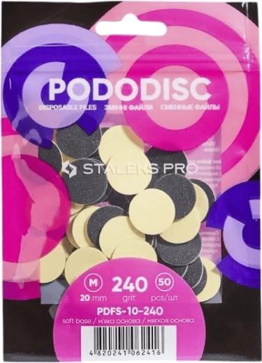 Keičiami šlifavimo popierėliai su soft sluoksniu STALEKS PRO PODODICS XS 240 grit