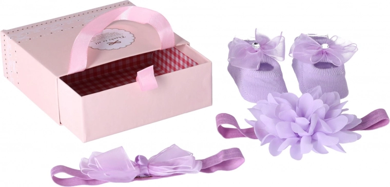 Dovanų rinkinys naujagimiui – violetinis