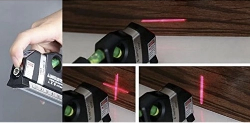 Red laser for vertical and horizontal line