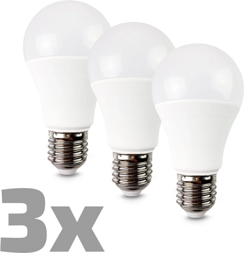 Ecolux LED lemputė E27 12 W 3000 K 1080 lm – 3 vienetai