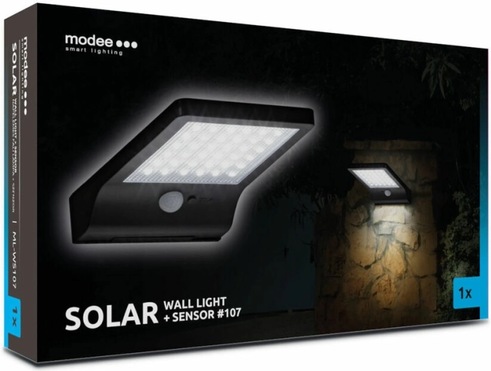 Sieninis saulės šviestuvas MODEE Smart Lighting 107 su judesio jutikliu