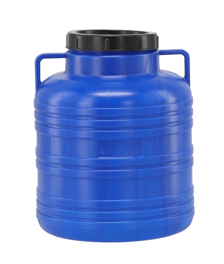 Plastic barrel 20 l with screw cap and side handles