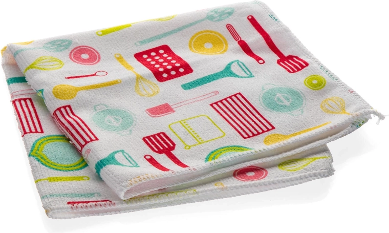 Microfiber cloth 40 × 40 cm with decor, 250 g/m²