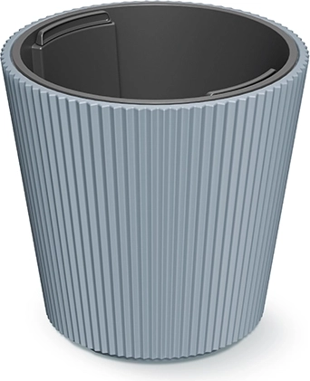 Milly flowerpot with insert 23.8 cm light gray